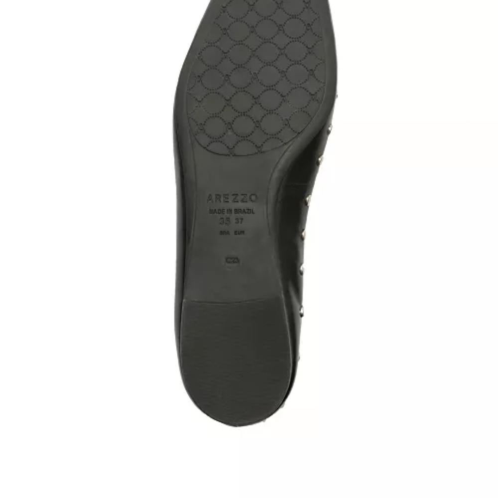Chic Black Studded Loafers - Picture 5 of 5